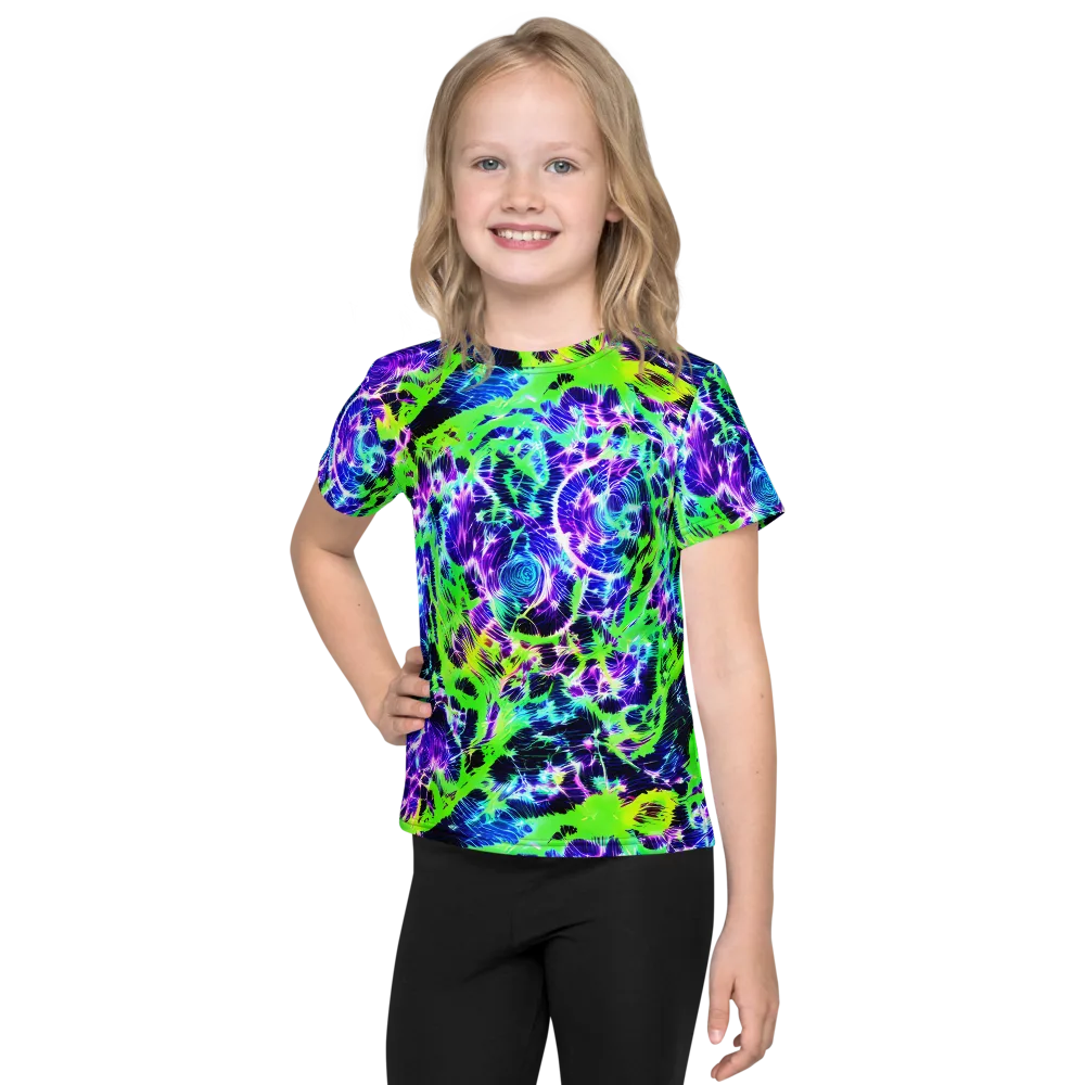 Plasma Spiral on Kids Crew Neck T-Shirt — Front