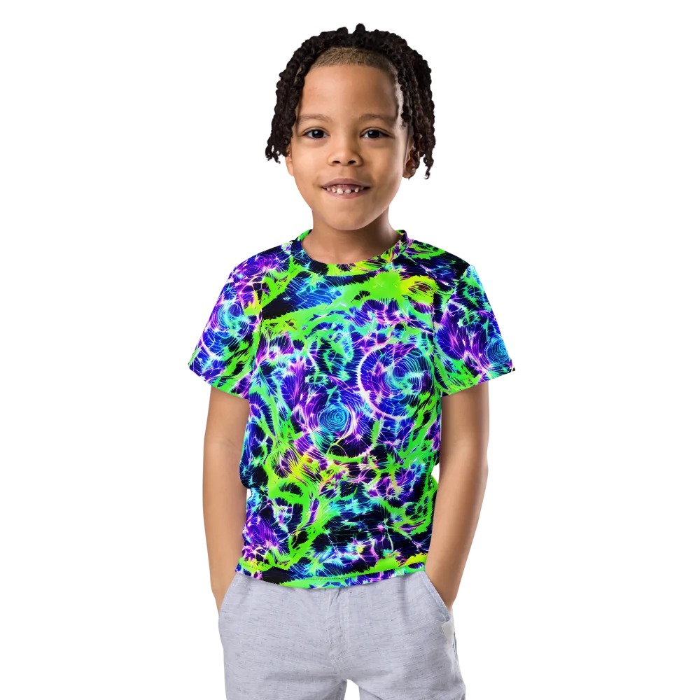 Plasma Spiral on Kids Crew Neck T-Shirt — Front