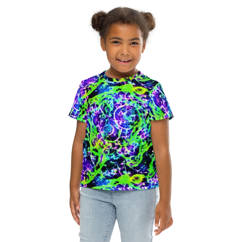 Plasma Spiral on Kids Crew Neck T-Shirt — Front