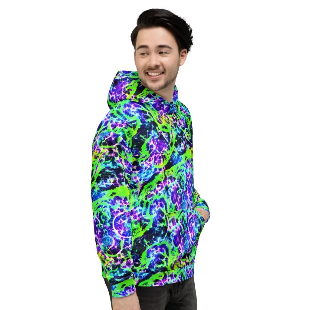 Plasma Spiral on Hoodie — Right