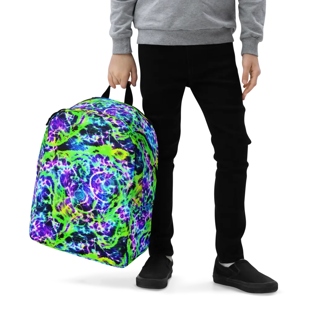 Plasma Spiral on Minimalist Backpack — Zoomed-in