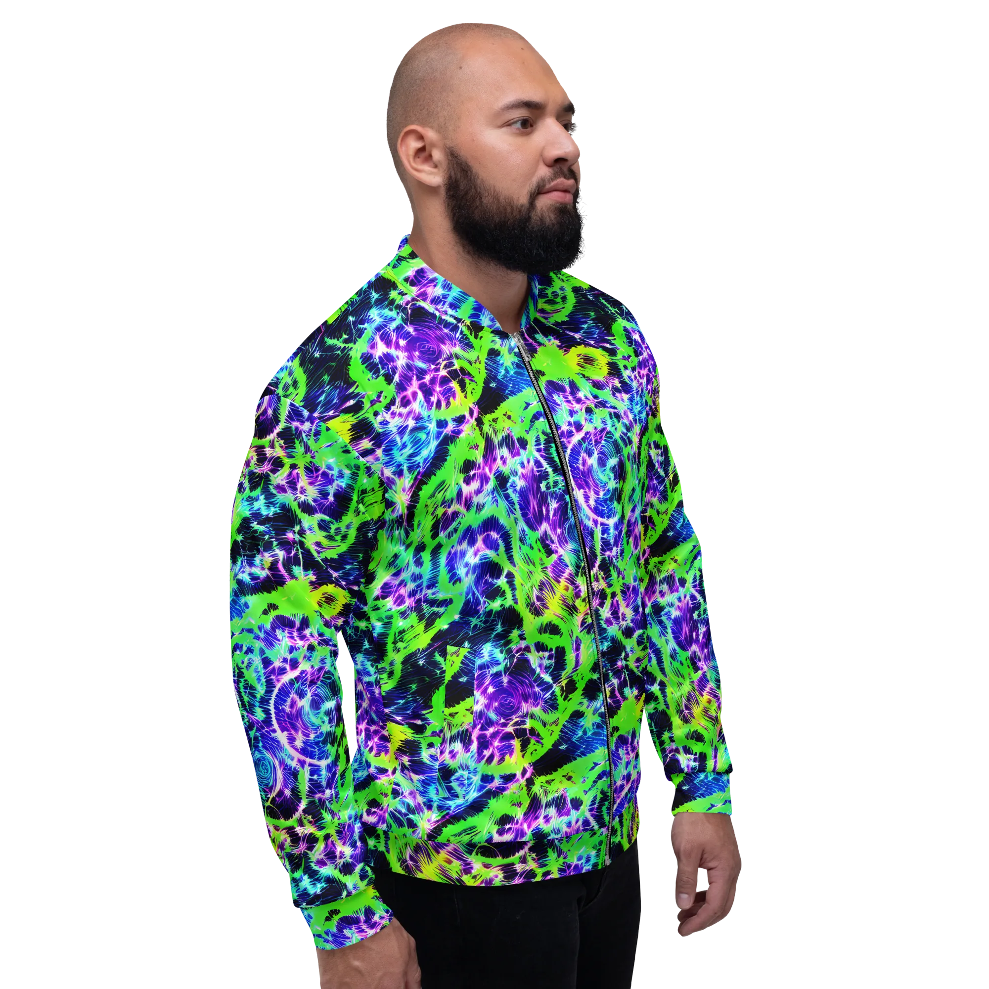 Plasma Spiral on Bomber Jacket — Right