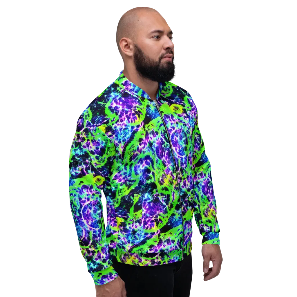 Plasma Spiral on Bomber Jacket — Right