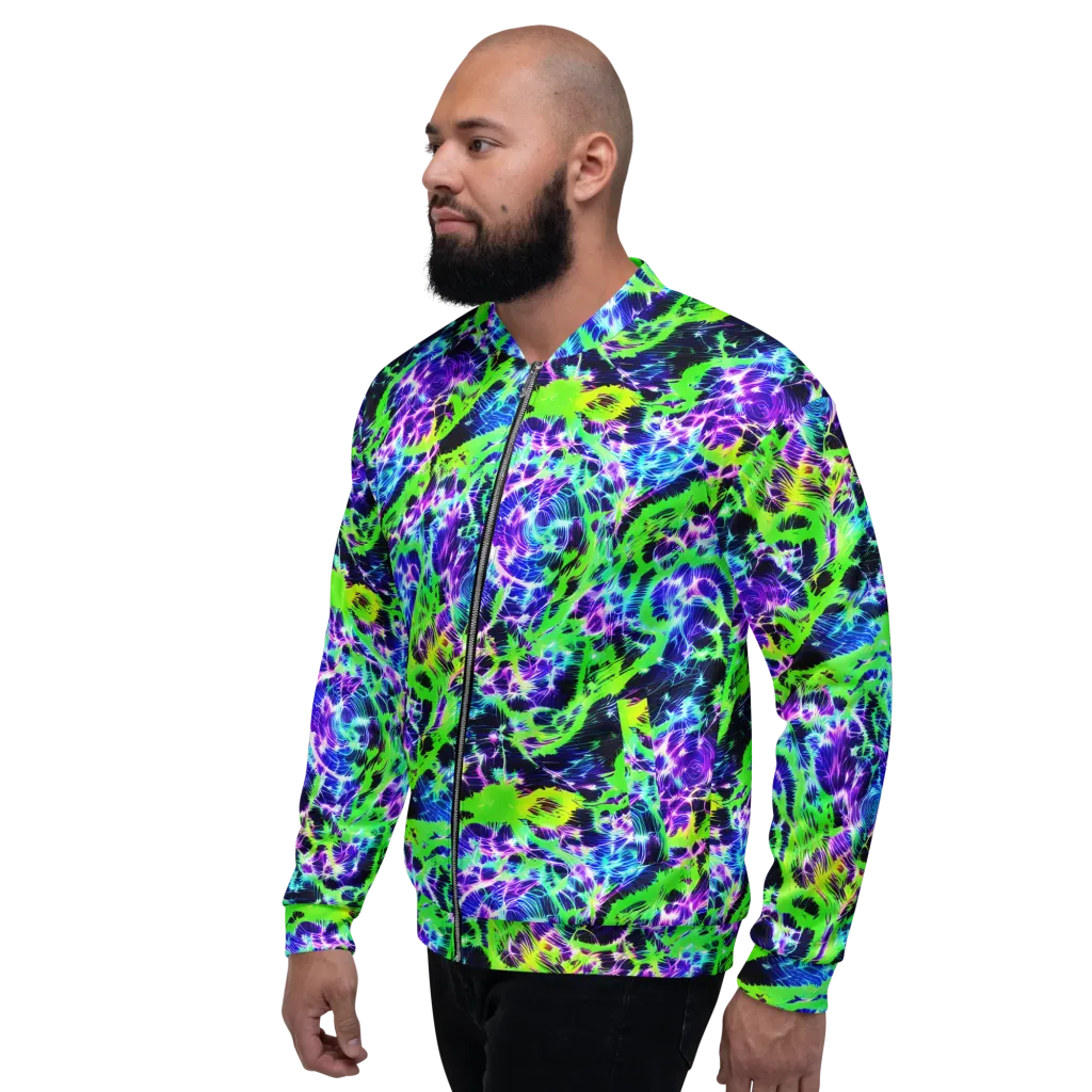 Plasma Spiral on Bomber Jacket — Left