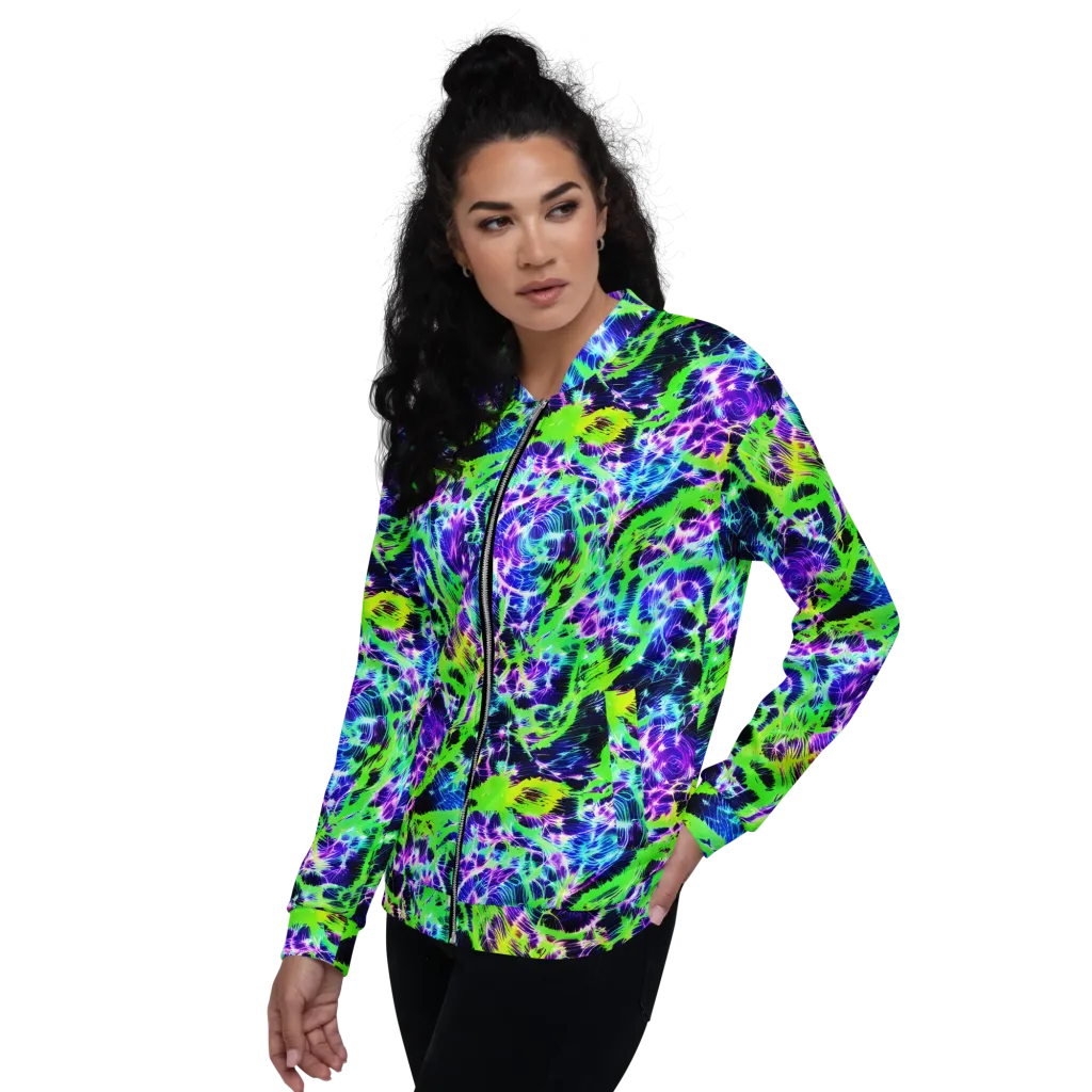 Plasma Spiral on Bomber Jacket — Left