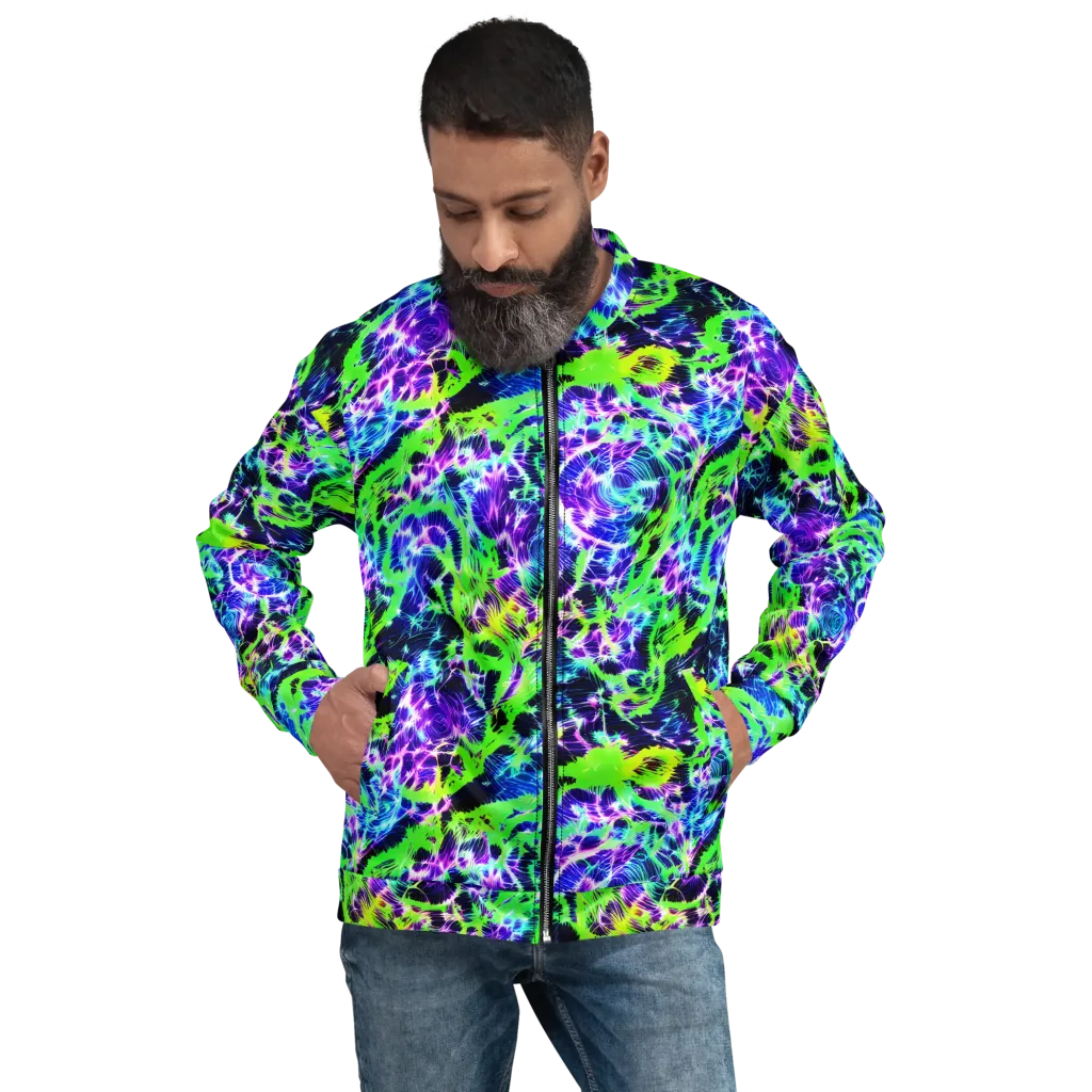Plasma Spiral on Bomber Jacket — Front