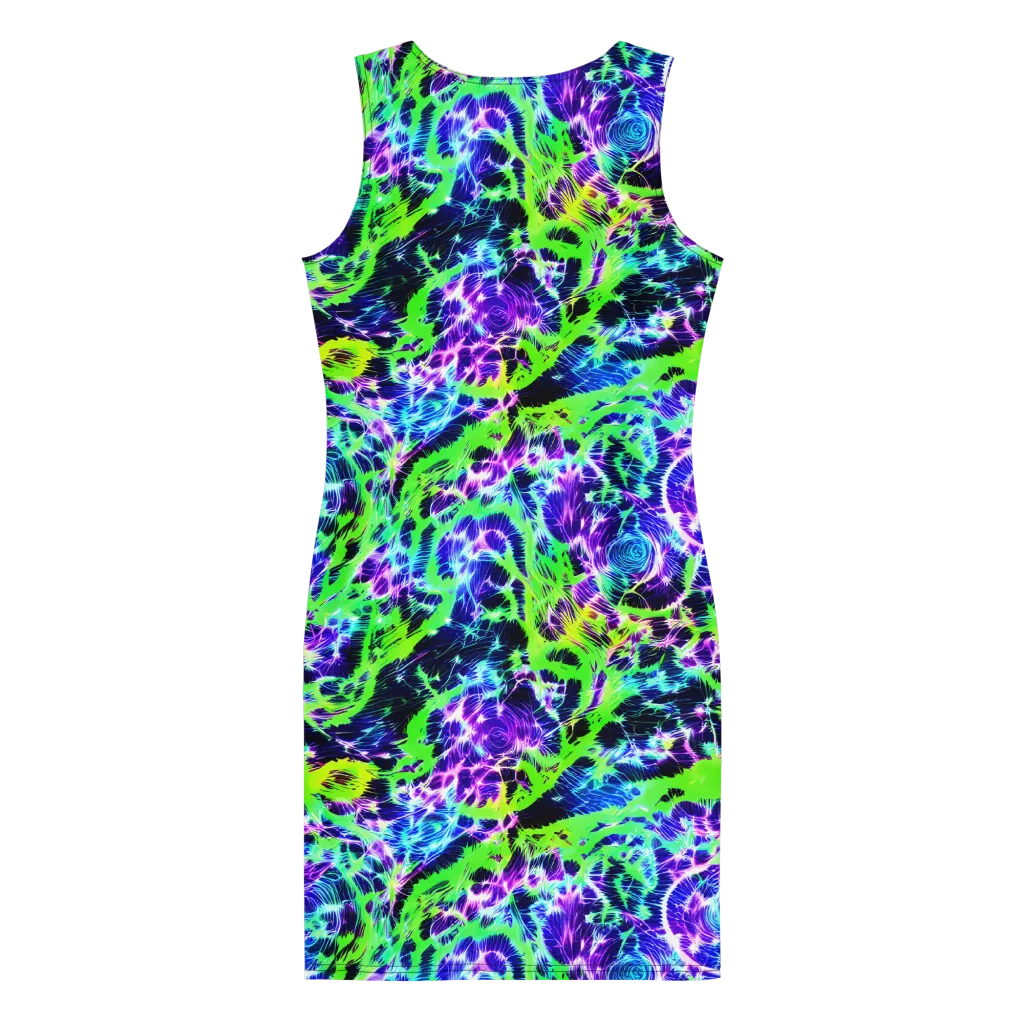 Plasma Spiral on Bodycon Dress — Back