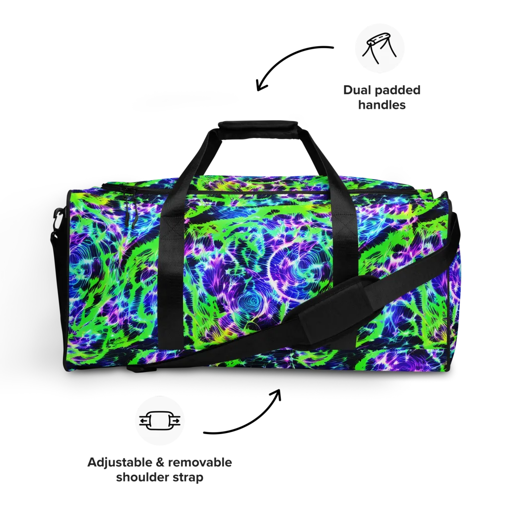 Plasma Spiral on Duffle Bag — Front