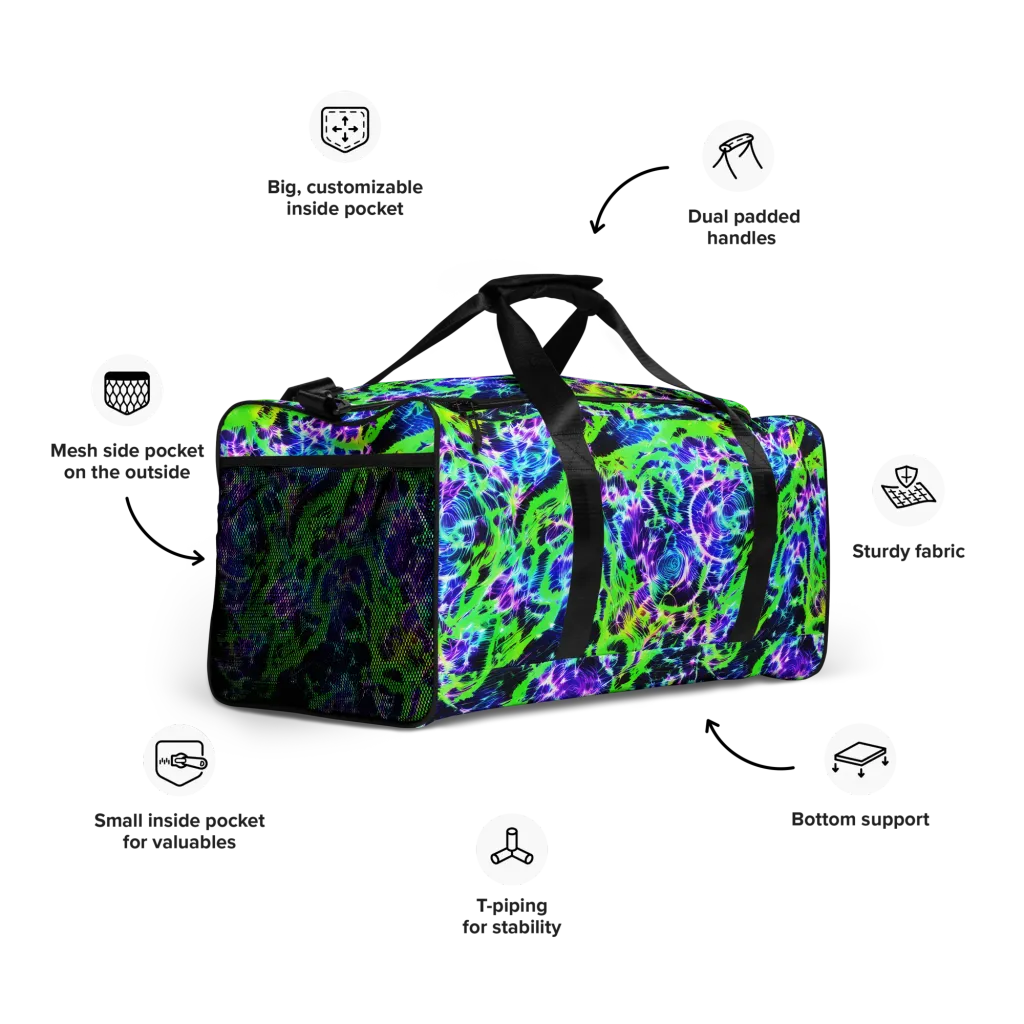 Plasma Spiral on Duffle Bag — Right Front
