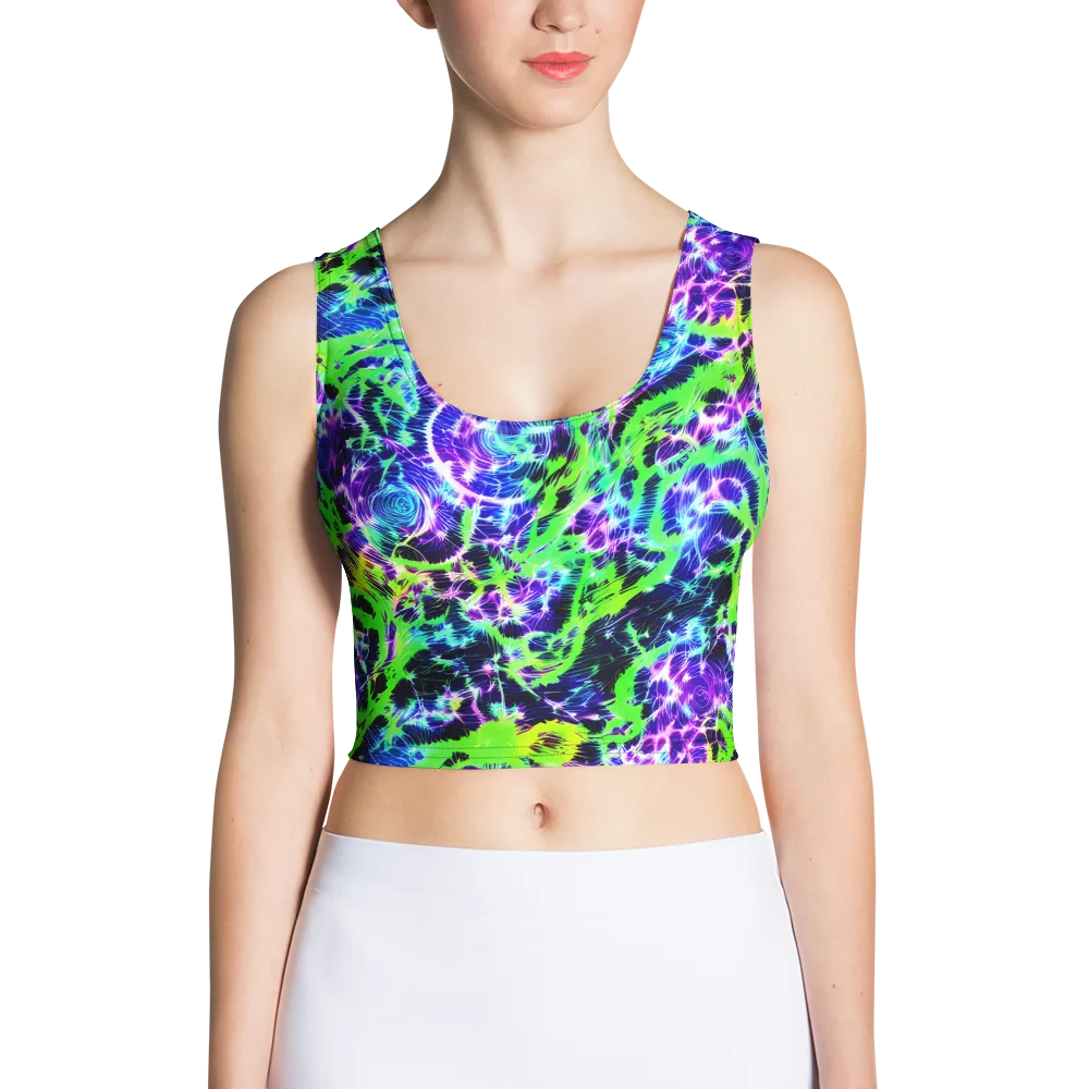 Plasma Spiral on Crop Top — Front
