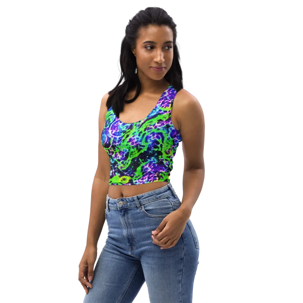 Plasma Spiral on Crop Top — Left Front