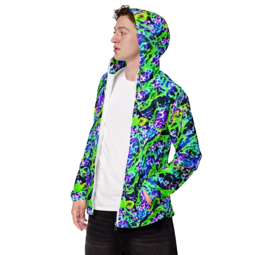 Plasma Spiral on a Men's Windbreaker