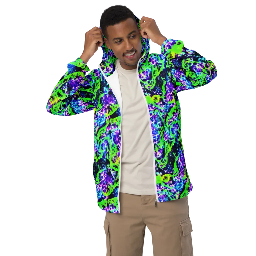 Plasma Spiral on Men's Windbreaker — Front