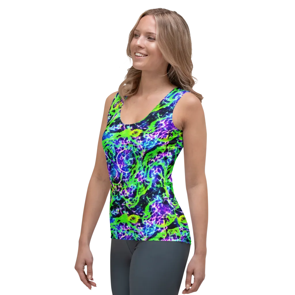 Plasma Spiral on Women's Tank Top — Left Front
