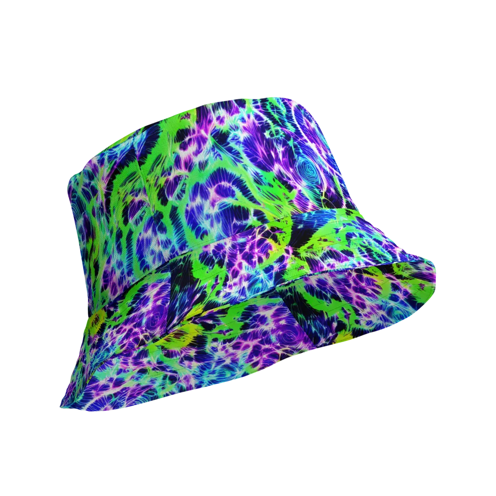 Plasma Spiral on Reversible Bucket Hat — Product details Outside