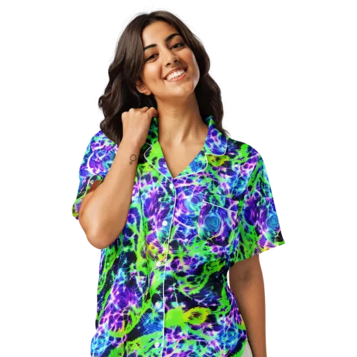 Plasma Spiral on a Women's Short Sleeve Pajama Top