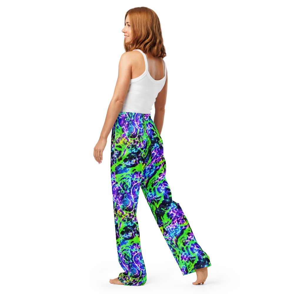 Plasma Spiral on Women's Pajama Pants — Back