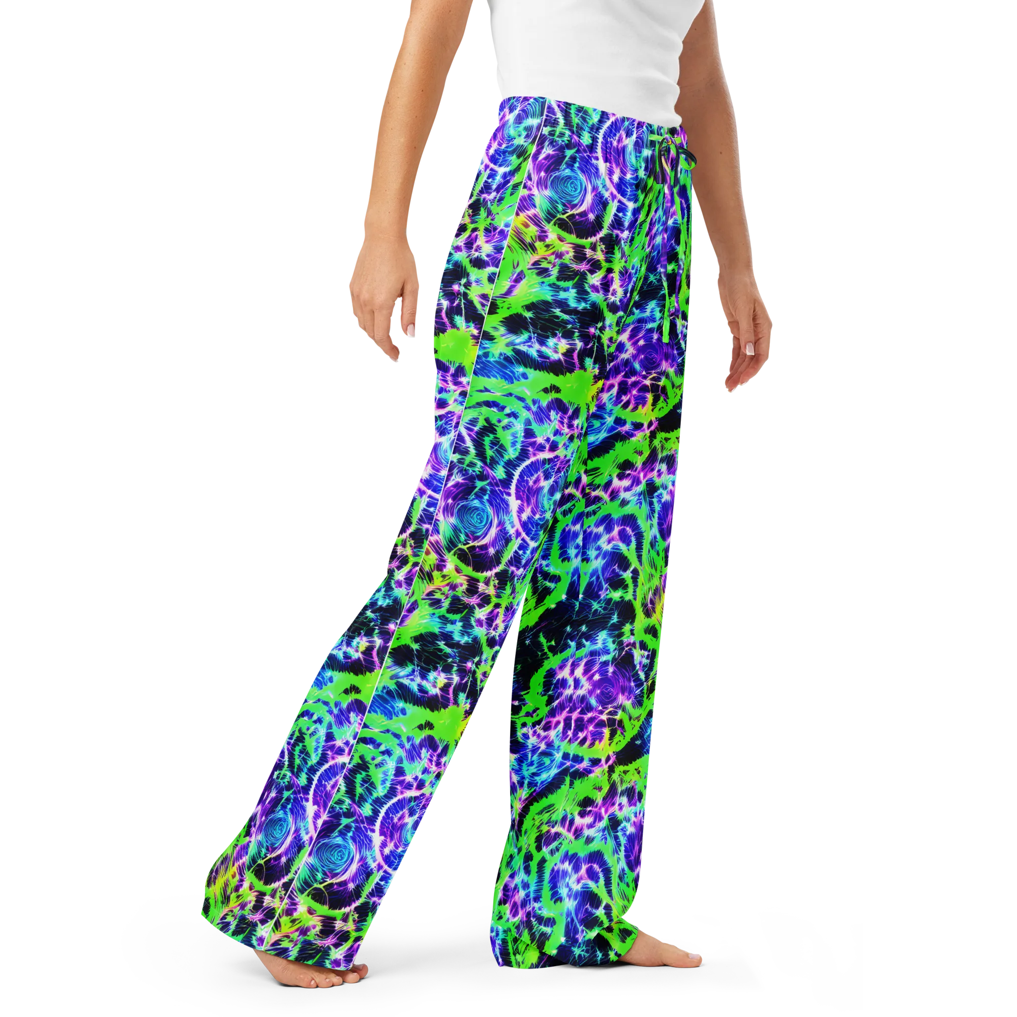 Plasma Spiral on Women's Pajama Pants — Right Front