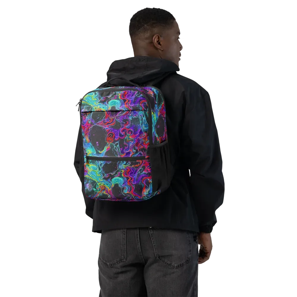 Midnight Eruption on Utility Backpack — Back