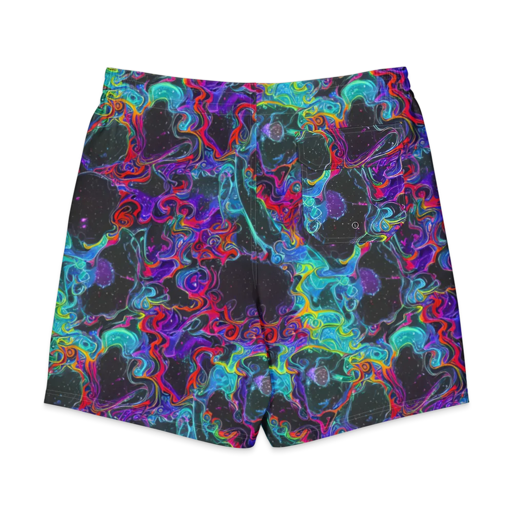 Midnight Eruption on Men's Board Shorts — Back