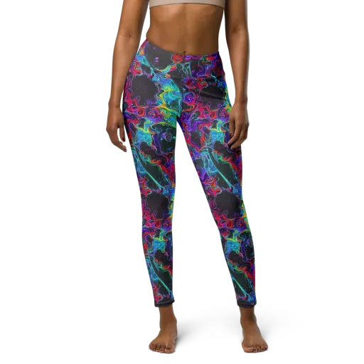 Midnight Eruption on a Yoga Leggings