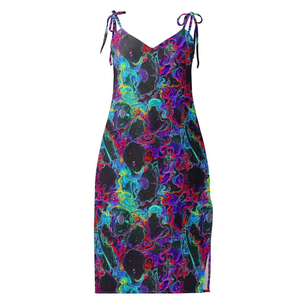 Midnight Eruption on Slip Dress — Front