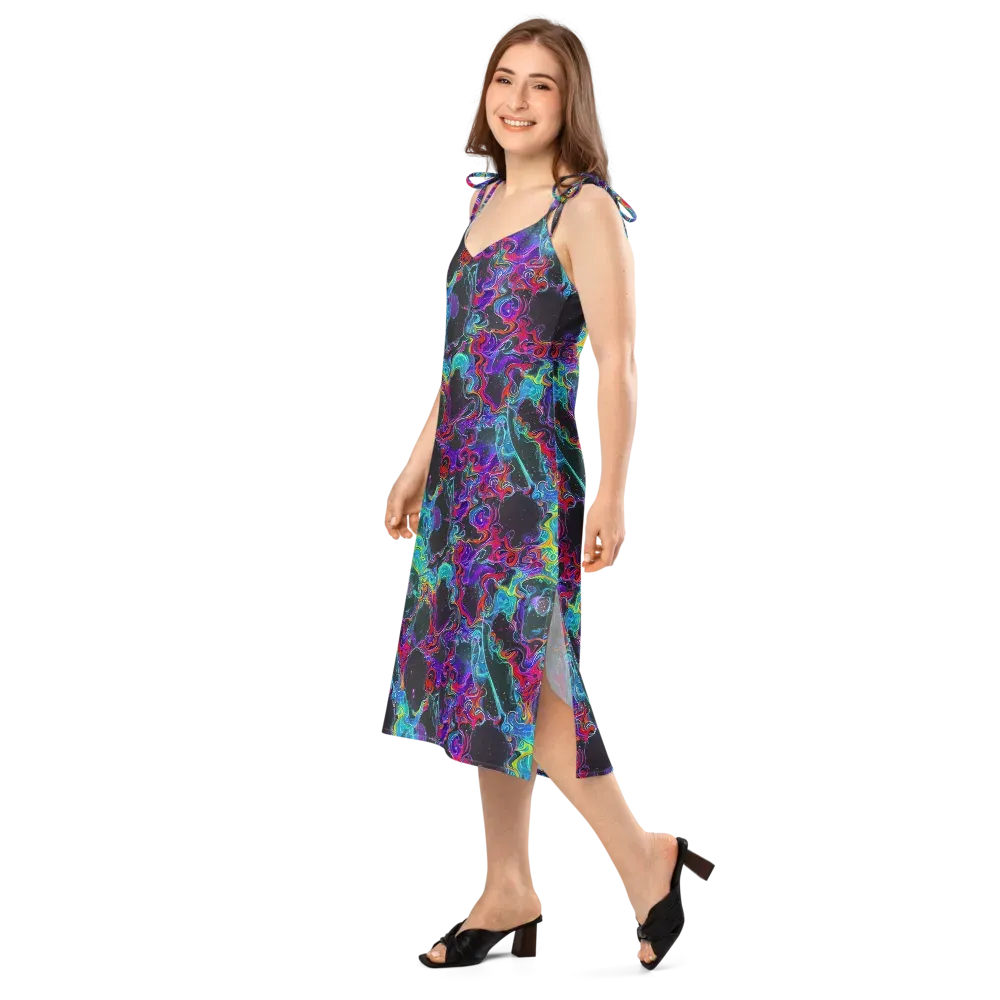 Midnight Eruption on Slip Dress — Left Front