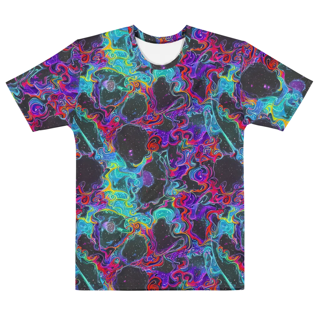 Midnight Eruption on Men's Cotton Crew Neck T-Shirt — Front