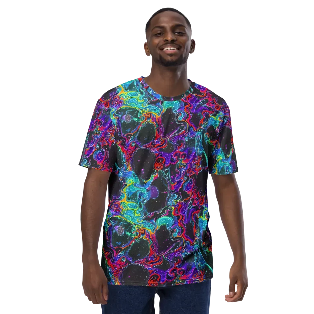 Midnight Eruption on Men's Crew Neck T-Shirt — Front