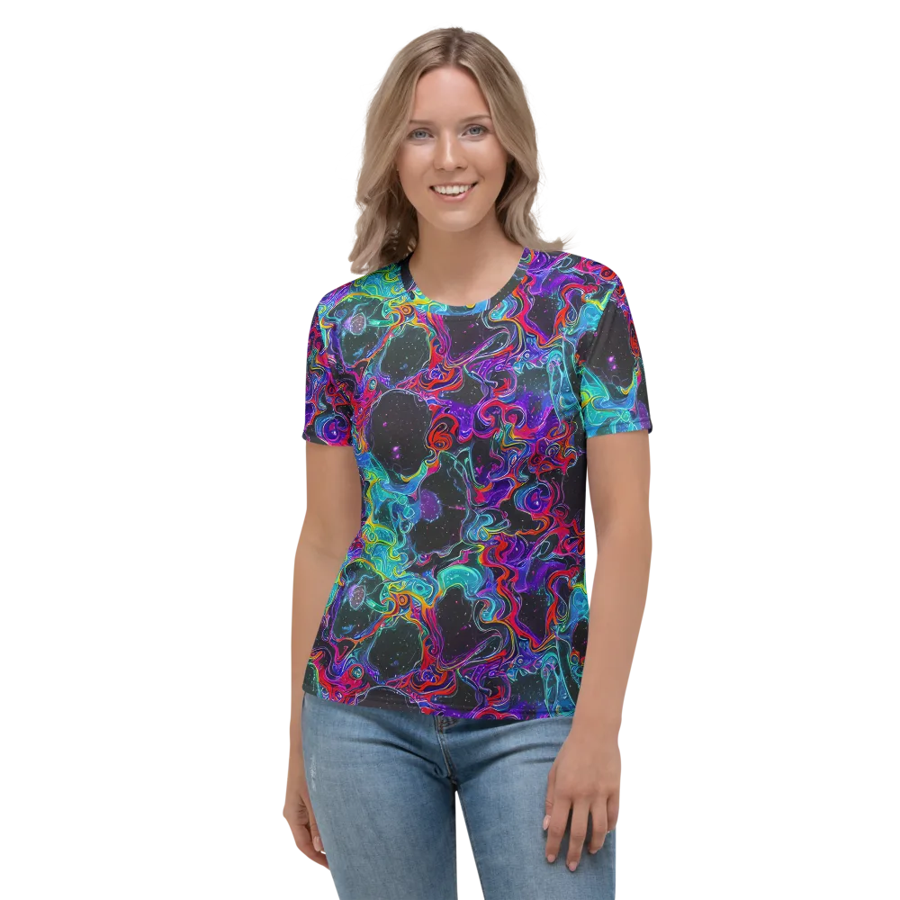 Midnight Eruption on Women's Crew Neck T-Shirt — Front