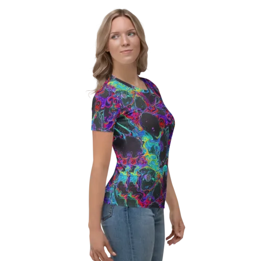 Midnight Eruption on a Women's Crew Neck T-Shirt