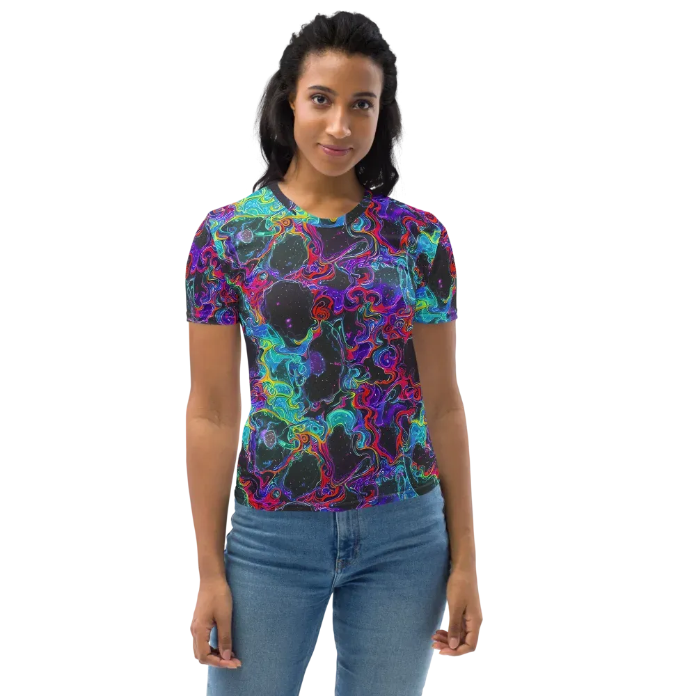 Midnight Eruption on Women's Crew Neck T-Shirt — Front