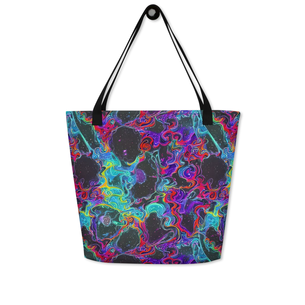 Midnight Eruption on Large Tote Bag W/ Pocket — Front