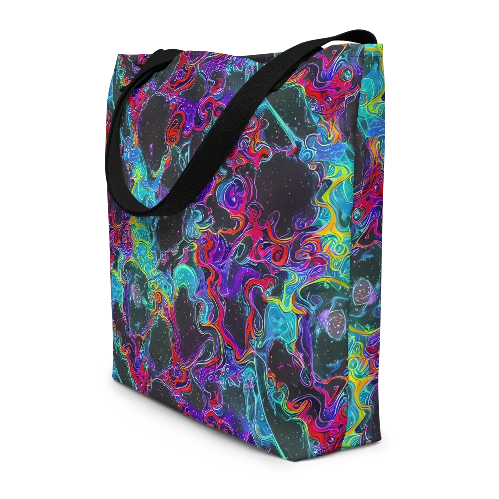 Midnight Eruption on Large Tote Bag W/ Pocket — Front
