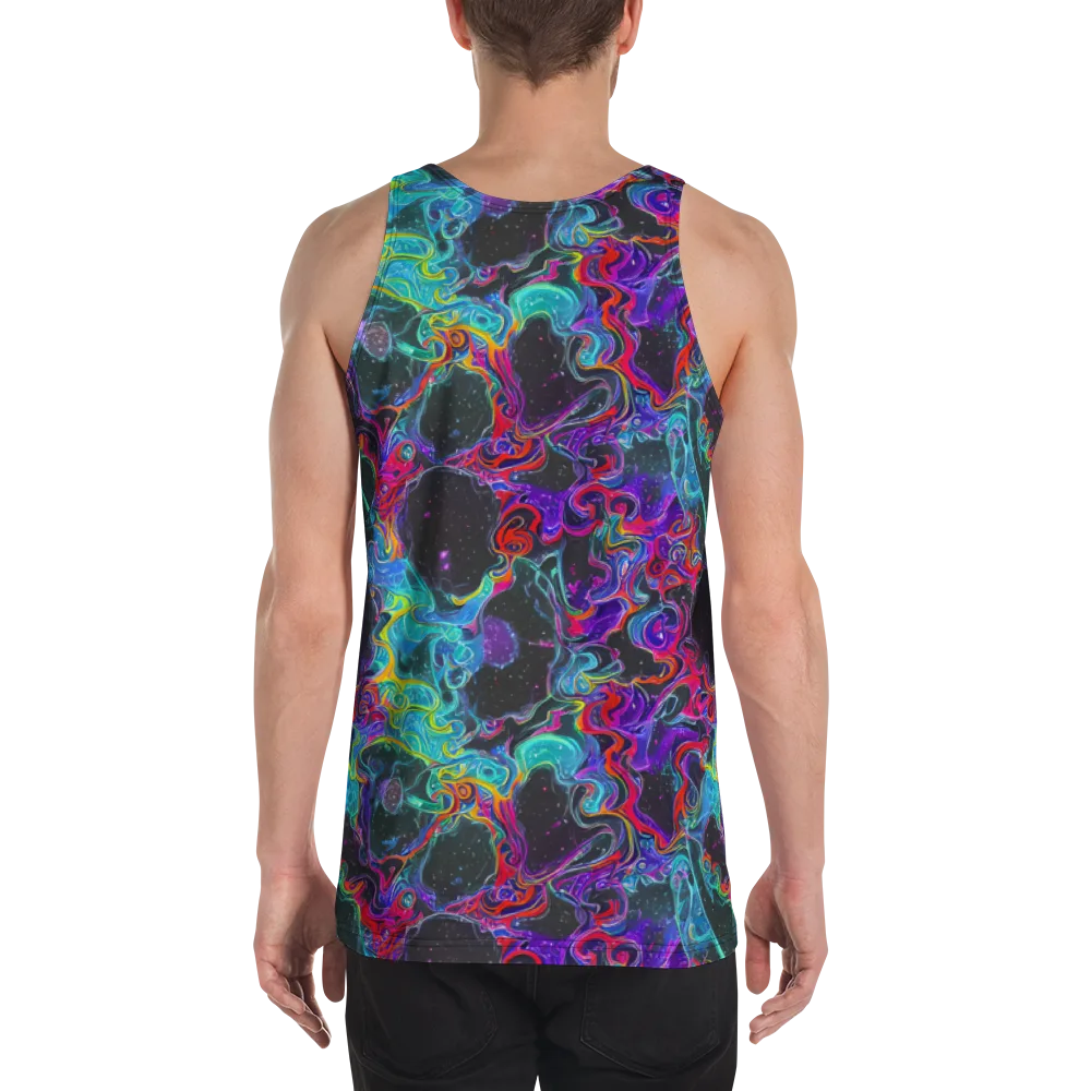 Midnight Eruption on Men's Tank Top — Back