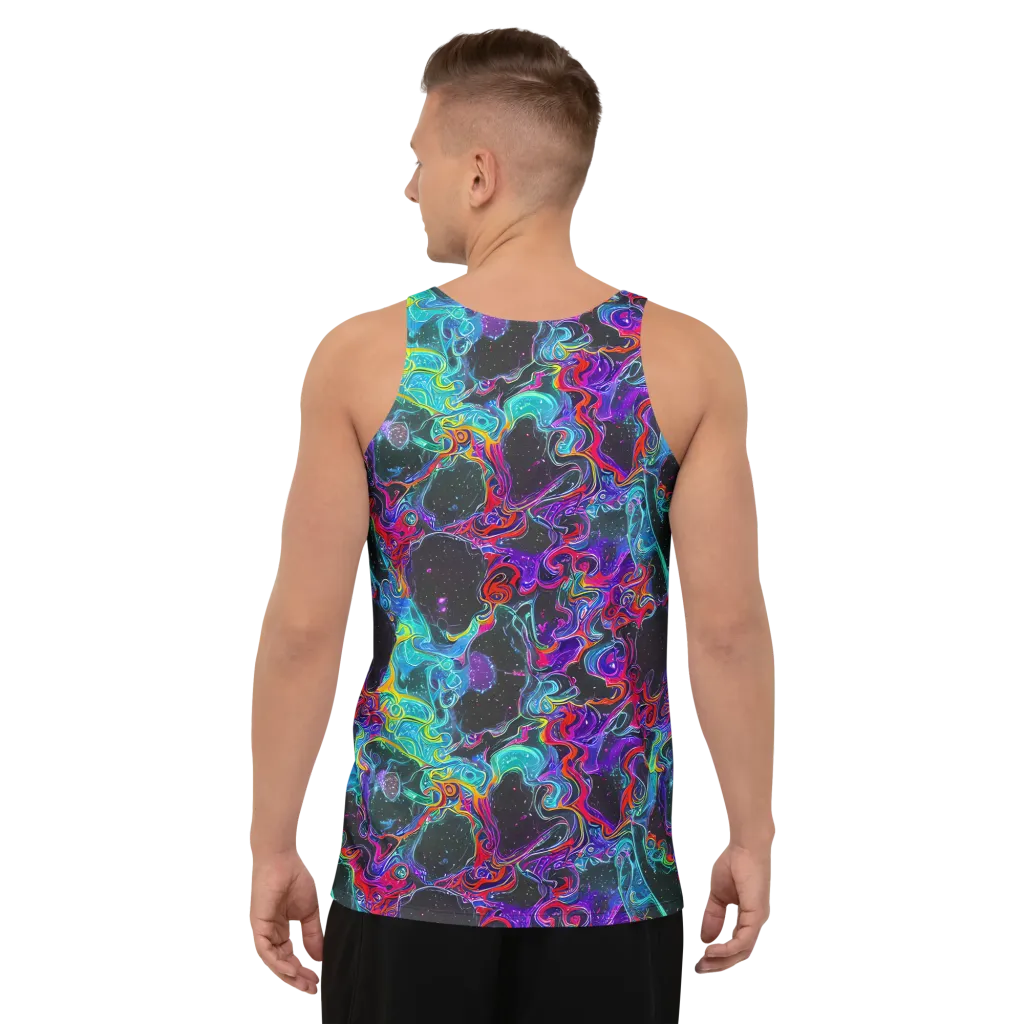 Midnight Eruption on Men's Tank Top — Back