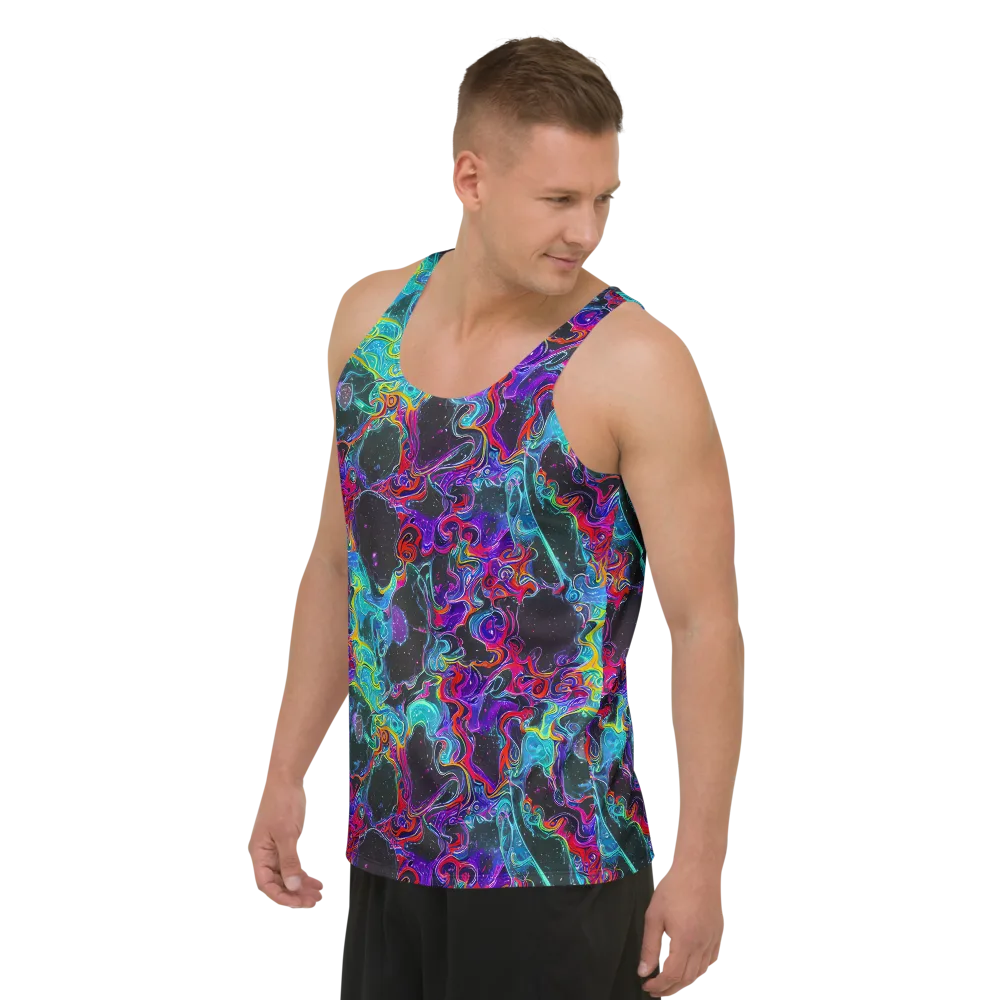 Midnight Eruption on Men's Tank Top — Left Front