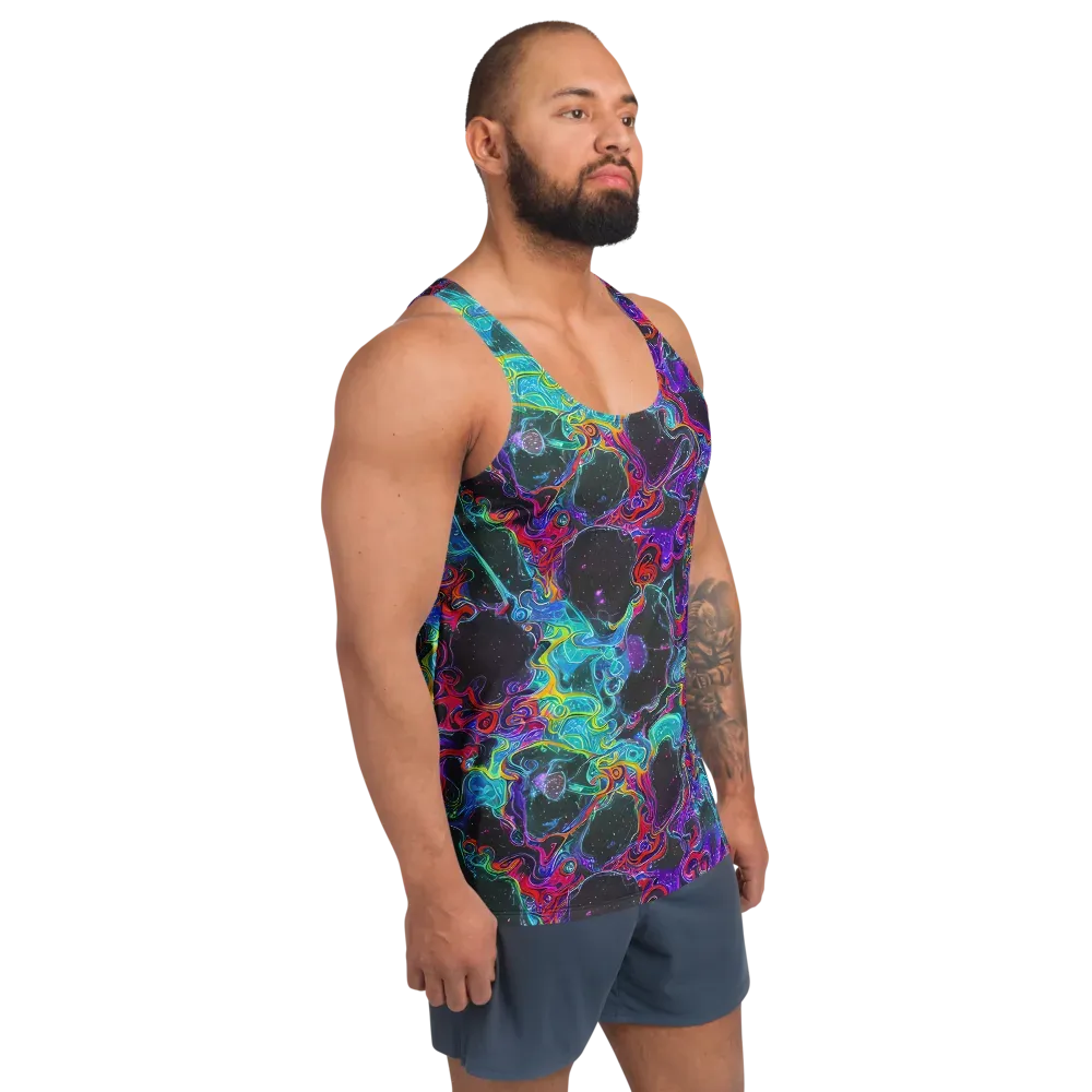 Midnight Eruption on Men's Tank Top — Right Front