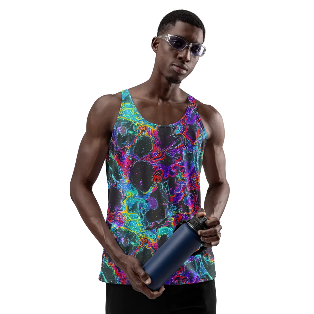 Midnight Eruption on Men's Tank Top — Front