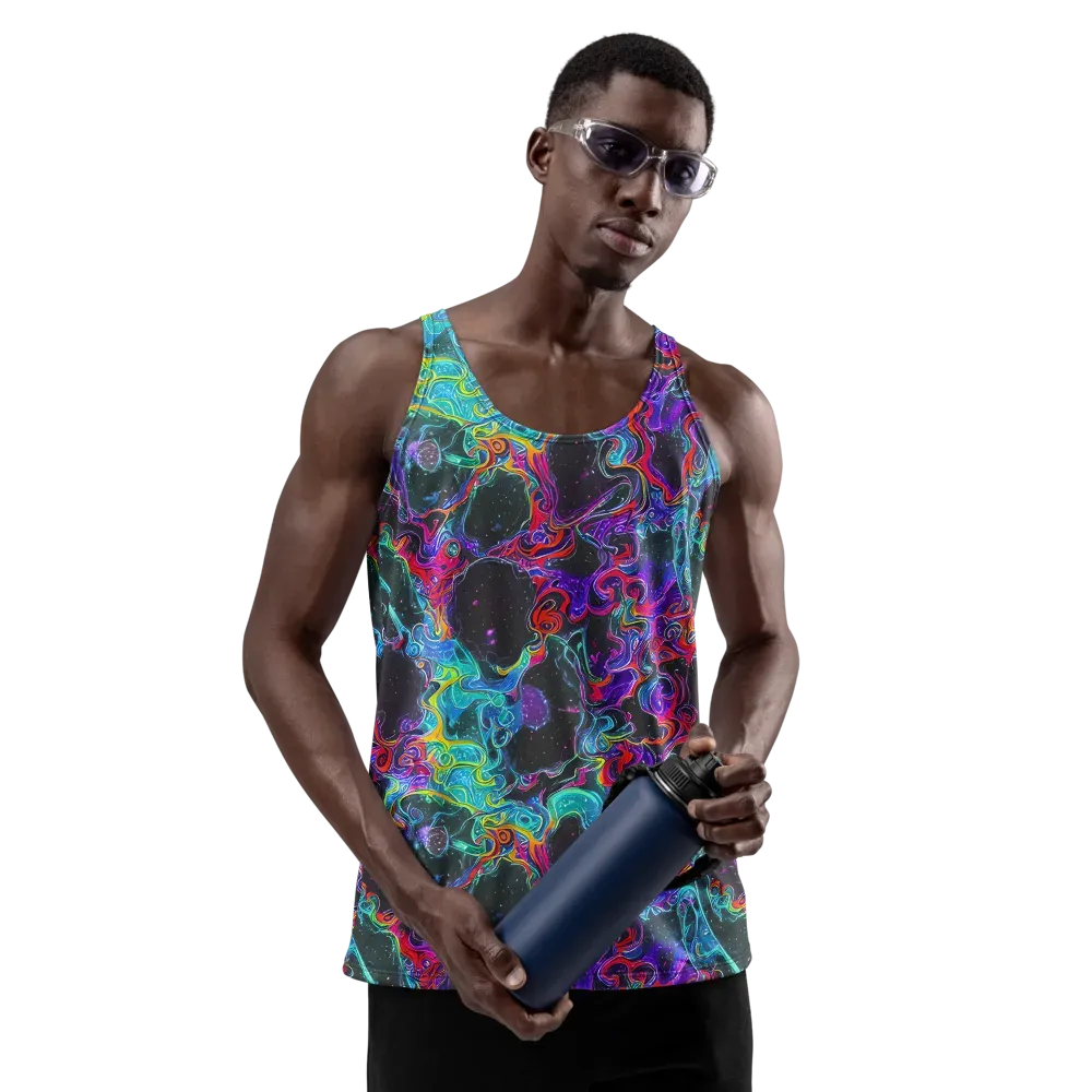 Midnight Eruption on Men's Tank Top — Front
