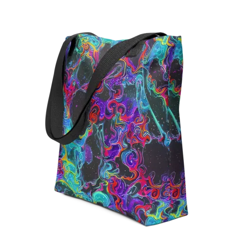 Midnight Eruption on a Tote Bag