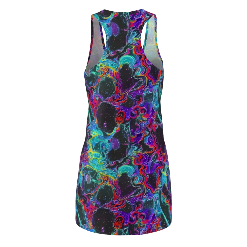 Midnight Eruption on Racerback Dress — Back