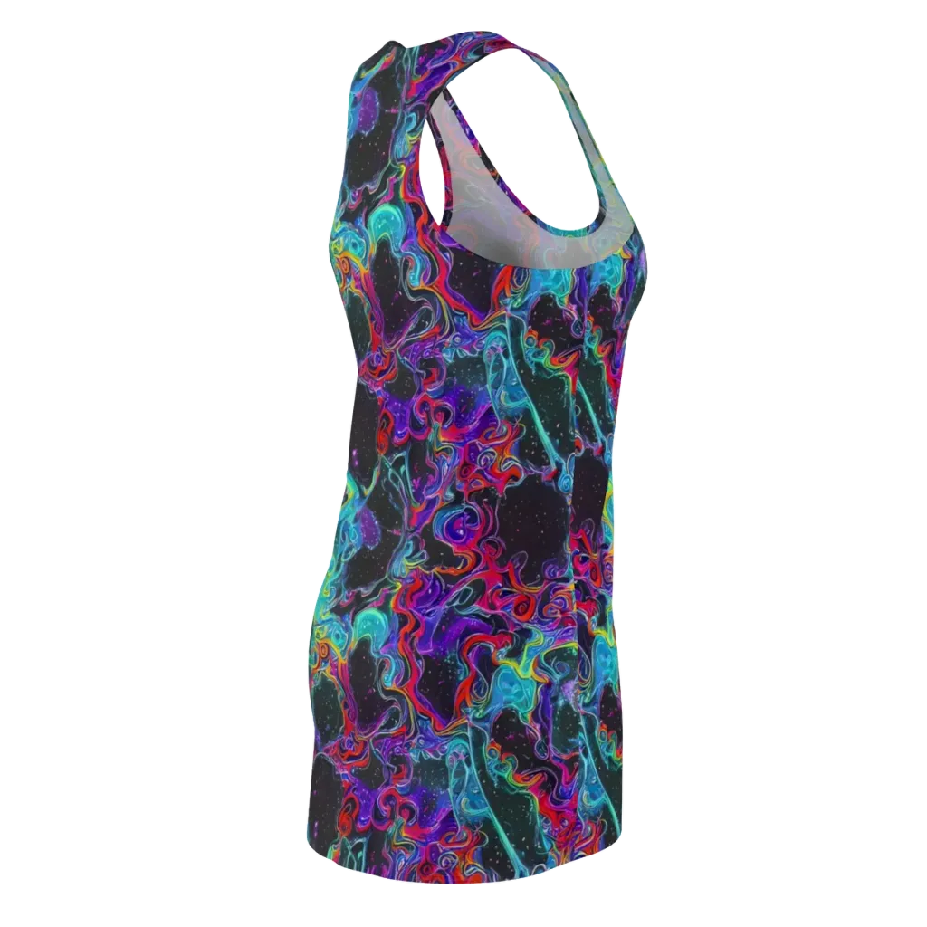 Midnight Eruption on Racerback Dress — Back Side