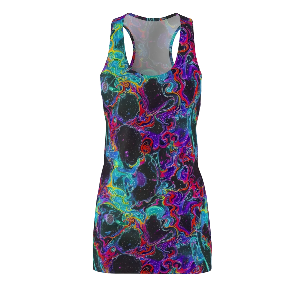 Midnight Eruption on Racerback Dress — Front