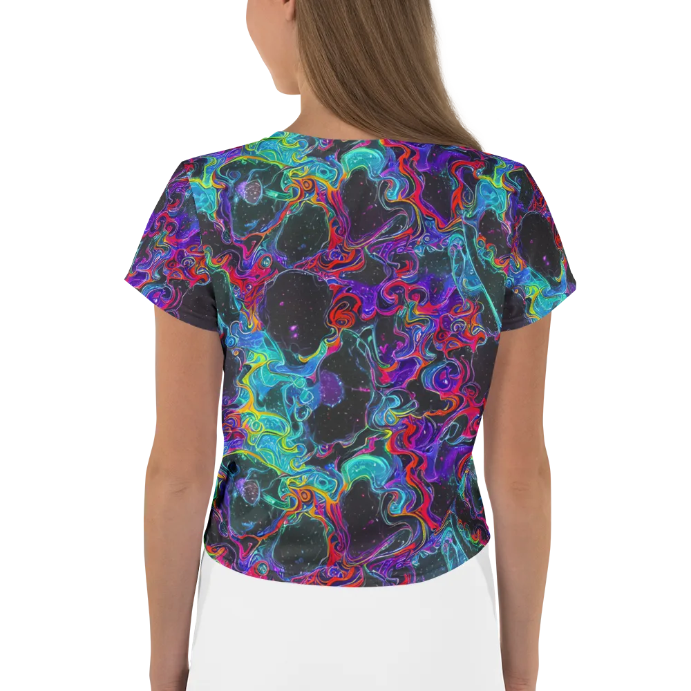 Midnight Eruption on Crop Tee — Back