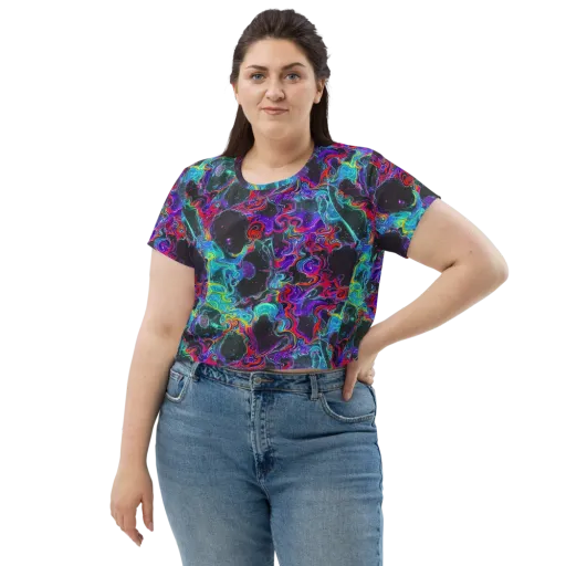 Midnight Eruption on a Crop Tee