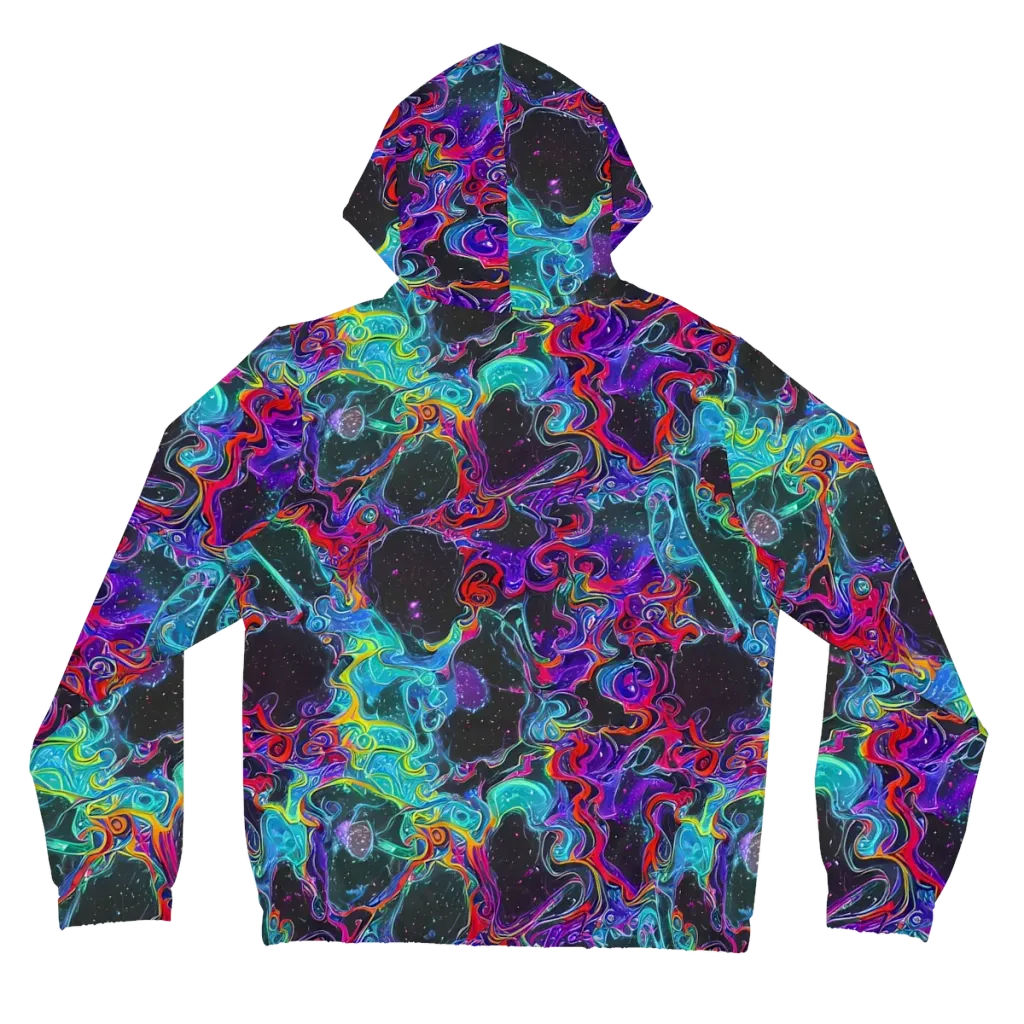 Midnight Eruption on Women's Full-Zip Hoodie — Back
