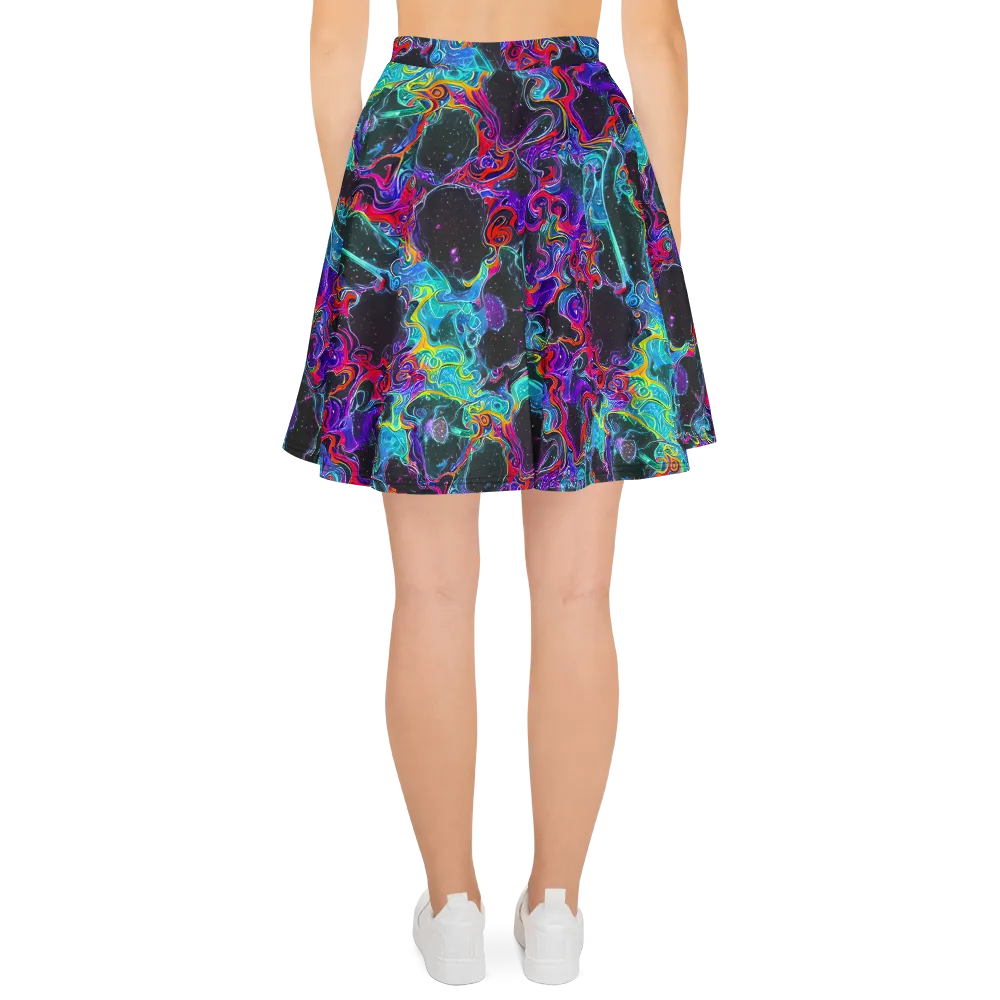 Midnight Eruption on Skater Skirt — Back