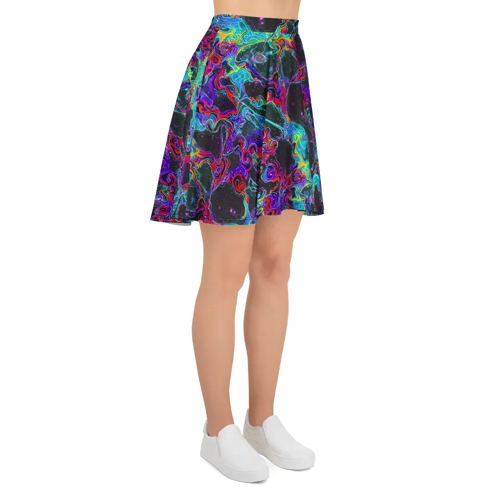 Midnight Eruption on Skater Skirt — Right