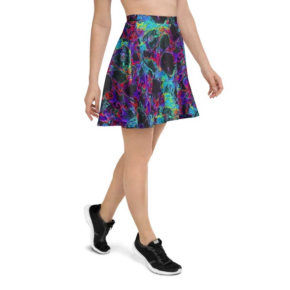 Midnight Eruption on Skater Skirt — Right